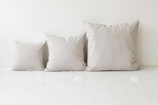 ドビークロス ワッシャー クッションカバー 3色×サイズ35・45・60 日本製 手もみ風シワ加工 くつろぎシリーズ