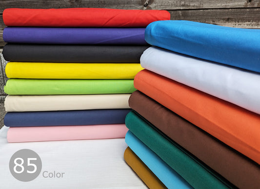 シーチング (4) 水色 青 紫 紺 黒 生地 日本製 90cm×10m乱 綿100% 無地 1反 半折 無地染 夜明屋本店 業務用 仮縫い ポーチ 裏地 エプロン 小物 color (4)