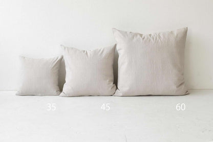 ドビークロス ワッシャー クッションカバー 3色×サイズ35･45･60 日本製 手もみ風シワ加工 くつろぎシリーズ