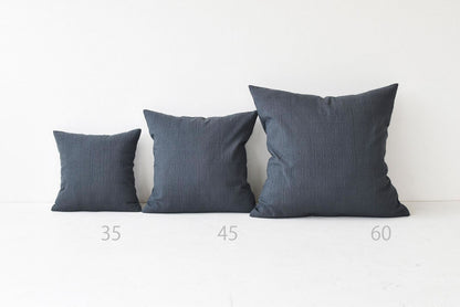 ドビークロス ワッシャー クッションカバー 3色×サイズ35･45･60 日本製 手もみ風シワ加工 くつろぎシリーズ