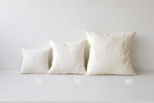 ダブルガーゼ ワッシャー クッションカバー 3色×サイズ35･45･60 日本製 手もみ風シワ加工 くつろぎシリーズ