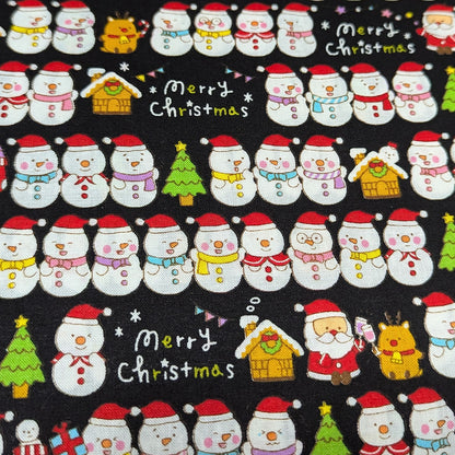 クリスマスプリント シーチング 日本製 110cｍ×12m乱（10M保証） 綿100% 1反 半折 ポーチ クリスマス小物 オーナメント