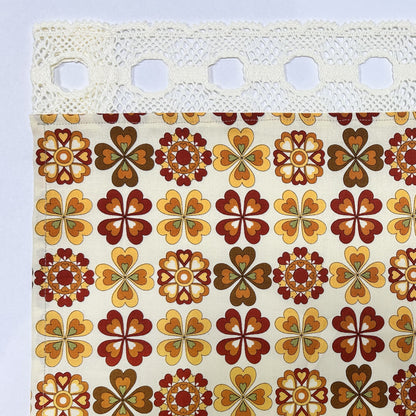 カフェカーテン 巾105×丈56cm(レース含む) 5色 日本製 北欧モダン・昭和レトロ 丁寧な縫製 夜明屋本店