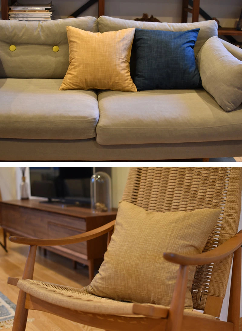 クッションカバー 35×35cm なごみ 日本製 綿100％ 5色 絣模様 かすり調 中厚で丈夫 丁寧な縫製 夜明屋本店 オーダー納期10日 Japanese Textiles