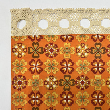 カフェカーテン 巾105×丈56cm(レース含む) 5色 日本製 北欧モダン・昭和レトロ 丁寧な縫製 夜明屋本店