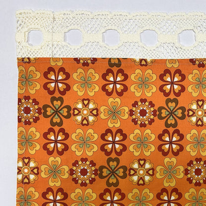 カフェカーテン 巾105×丈56cm(レース含む) 5色 日本製 北欧モダン・昭和レトロ 丁寧な縫製 夜明屋本店