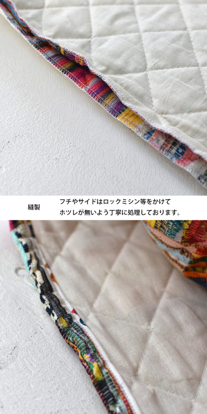 キュートなキルティング クッションカバー 35×35cm・45×45cm・55×35cm long 綿100％ 北欧 日本製 5柄 可愛いテキスタイルデザイン 丁寧な縫製