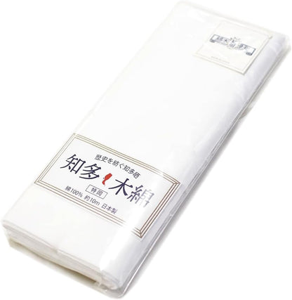 知多木綿 特岡 和晒 37cm×12m 日本製 高級さらし 糸番手30 細目の糸で目の詰まりが細かい 5反セット割 浴衣 料理 和装 肌着