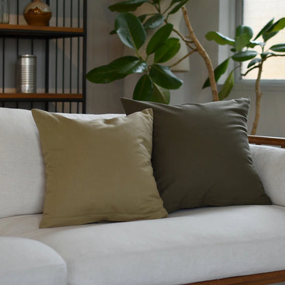 クッションカバー 60×60cm オーガニック コットン 100％ 北欧 日本製 綿100％ 3色 肌触りの良いバックサテン生地 ナチュラルカラー 丁寧な縫製