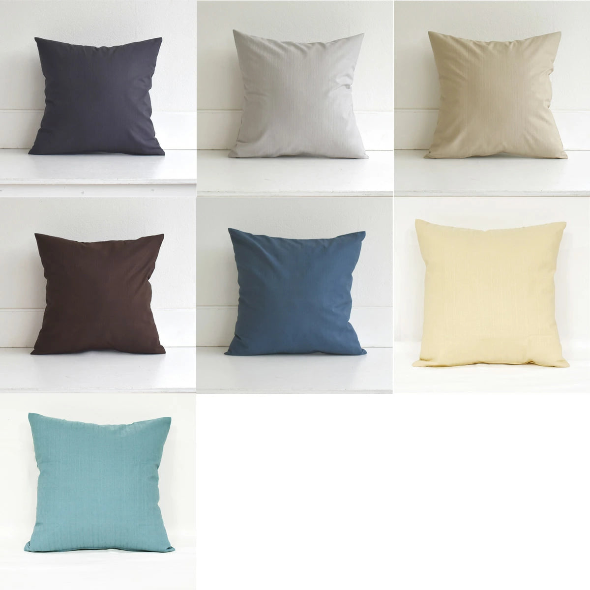 クッションカバー 50×50cm モダン つむぎ 日本製 綿100％ 7色 織り柄 和柄 中厚で丈夫 丁寧な縫製