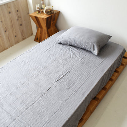 和晒二重ダブルガーゼ オーガニックコットン 綿100% 掛け布団カバー・ボックスシーツ・枕カバー 4色 同色セット割 伝統的な和晒製法で作られた 日本製