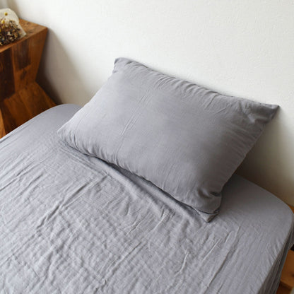 和晒二重ダブルガーゼ オーガニックコットン 綿100% 掛け布団カバー・ボックスシーツ・枕カバー 4色 同色セット割 伝統的な和晒製法で作られた 日本製