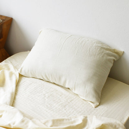 和晒二重ダブルガーゼ オーガニックコットン 綿100% 掛け布団カバー・ボックスシーツ・枕カバー 4色 同色セット割 伝統的な和晒製法で作られた 日本製