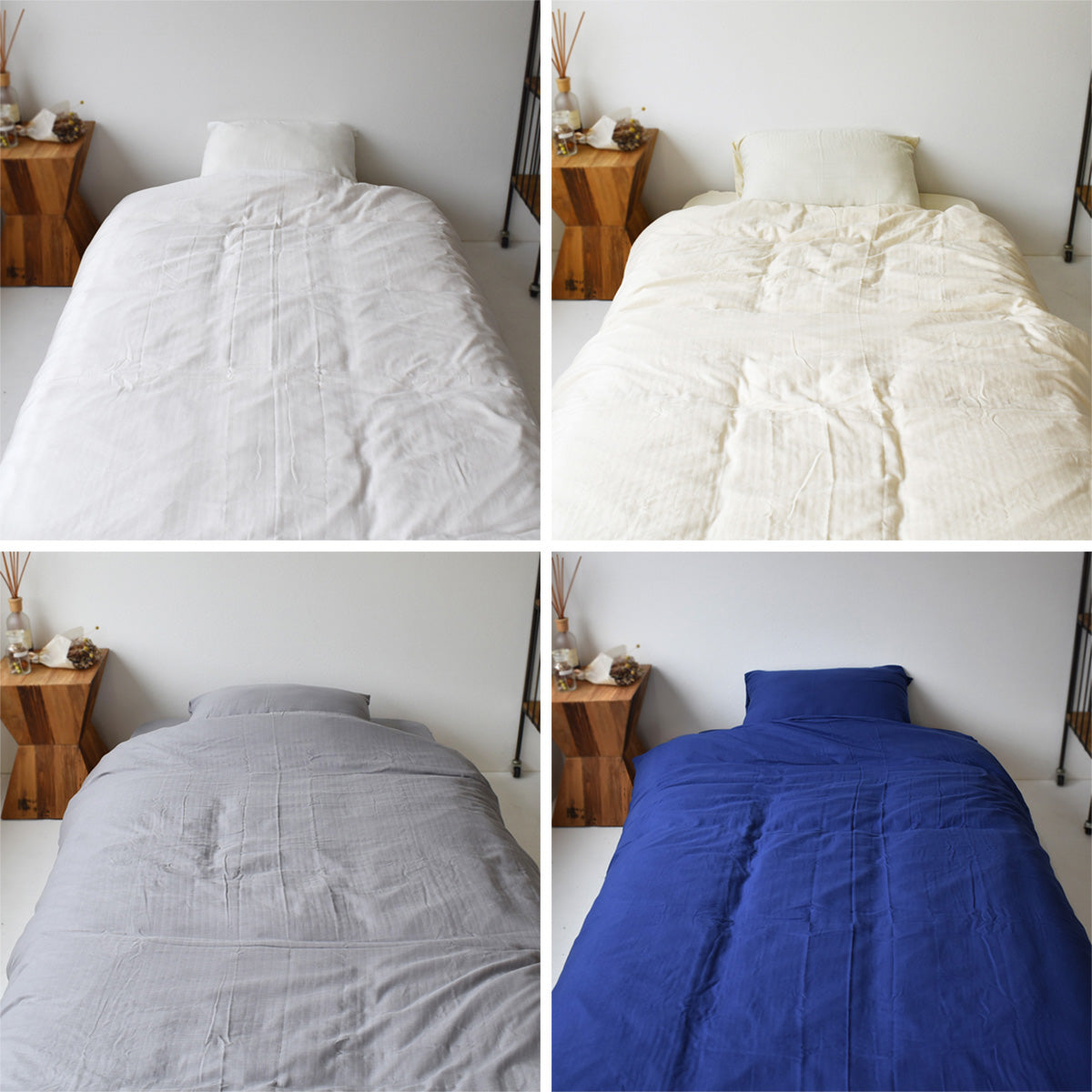 和晒二重ダブルガーゼ オーガニックコットン 綿100% 掛け布団カバー・ボックスシーツ・枕カバー 4色 同色セット割 伝統的な和晒製法で作られた 日本製